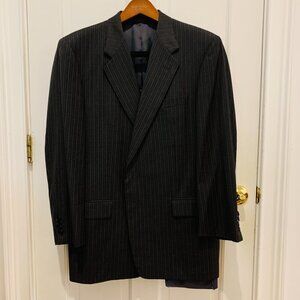 SUPER 120'S LORO PIANA Hickey Freeman Men's Blue Plaid Wool Suit 43R  $5895